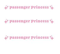 Passenger Princess Stickers 3pcs Cute Funny Rearview Mirror Sticker Passenger Princess Sticker for Car Window Car Accessories for Women Car Decoration