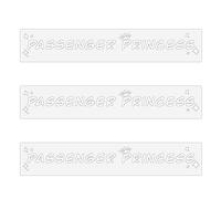 Passenger Princess Stickers, 3pcs Cute Funny Rearview Mirror Sticker Passenger Princess Sticker for Car Window Car Accessories for Women Car Decoration (White)