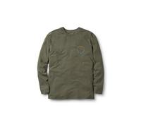 Passenger Recycled Cotton Long Sleeve T-Shirt - Escapism | Adults, Men's, Classic Fit (UK, Alpha, S, Regular, Regular, Dusty Olive)