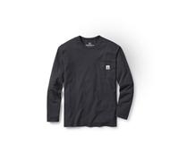 Passenger Recycled Cotton Long Sleeve T-Shirt - Heritage | Adults, Men's, Relaxed Fit (UK, Alpha, XL, Regular, Regular, Black)