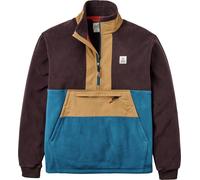 Passenger - Recycled Fleeces with zip collar - Woodland Hoodless 2.0 1/2 Zip Recycled Polar Fleece Espresso Tidal Blue for Men - Size M - Brown Brown M