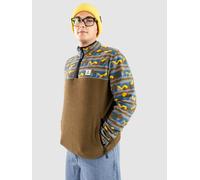 Passenger Set Off Recycled Polar 1/4 Zip Half-Zip Flee views dark olive M