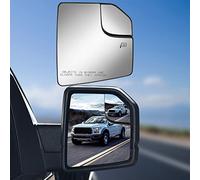 Passenger Side Mirror Glass Compatible with 2015 2016 2017 2018 2019 2020 Ford F150 Right Side Heated Convex Mirror Glass with Blind Spot Mirror Replace FL3Z17K707A FL3Z-17K707-A, FL3Z-17K707-B/C/D