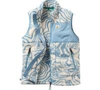 Passenger - Sleeveless sherpa cardigan - Fairbanks Recycled Sherpa Gilet W Strata Swirl Birch for Women - Size S - Blue Blue S
