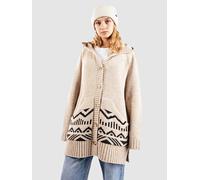 Passenger Snoozle Recycled Knitted Hooded Cardigan oatmeal XS