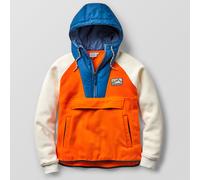 Alexander 1/2 Zip Polar Hooded Fleece Jacket in Sunrise Orange