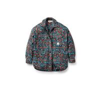Passenger Women's East Recycled Polar Fleece Shirt (UK, Alpha, L, Regular, Regular, Elemental Geo Black)