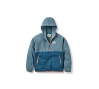 Passenger Women's Recycled Half Zip Sherpa Fleece - Maine | Adults, Womens (UK, Alpha, M, Regular, Regular, Stormy Blue/Dark Denim)