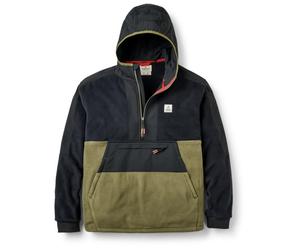 Passenger - Woodland 2.0 Hooded 1/2 Zip Recycled Polar Fleece - Fleece jacket size XXL, black