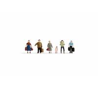 Passengers with Luggage (6) Figure set Painted Noch 47115