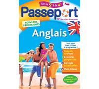 Passeport - Anglais de la 5e à la 4e - Cahier de vacances 2021