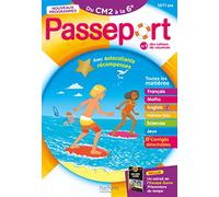 Passeport - Du CM2 à la 6ème 10/11 ans - Cahier de vacances 2026