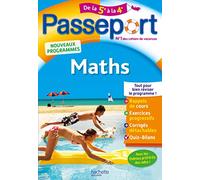 Passeport - Maths de la 5e à la 4e - Cahier de vacances 2021