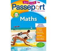 Passeport - Maths - De la 5e à la 4e - Cahier de vacances 2026