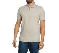 BOSS Polo Shirt Passerzip - Slim Fit Zip-Neck, Stretch Cotton - Open Grey XL