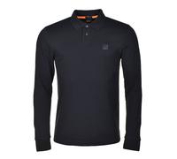 Boss Orange Passerby Mens Long Sleeve Stretch-Cotton Polo Shirt with Logo Patch NOS - Black - Size 2XL