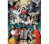 Passerotti Coronation Virgin Saints Religious Painting Art Print Canvas Premium Wall Decor Poster Mural