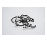Passing Curtain Pole Rings For 28mm Bay Curtain Poles - C Shaped - Black Nickel - Inner Diameter: 42mm, Outer Diameter: 50mm - Pack of 36