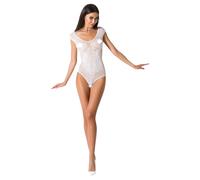 Passion BS064 - open white fishnet bodysuit (S-L)