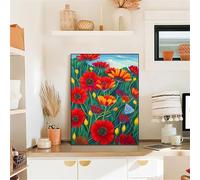 Passion Daisy Diamond Painting Kit,Diamond Art Kits for Adults,DIY Diamond Art Painting for Beginner,5D Full Drill Square Diamond Gem Art Crafts for Home Wall Decor 45x65cm