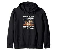 Passion For Motion Dedication To The Craft Animation Animate Zip Hoodie