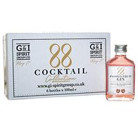 Passion Fruit Gin Pre-mixed Cocktail Gift Set | Case of 6 x 100ml Bottles | Each Bottle Makes 2 Cocktails | Just Add Mixers | 30% ABV