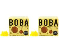 Passion Fruit Juice Filled Popping Boba | Bursting Pearls for Bubble Tea and Dessert Toppings | 150g 3 Servings | Vegan | By THE TEASHED (Pack of 2)