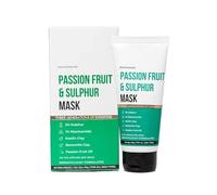 Passion Fruit & Sulphur Detoxifying Face Mask - 50g | With Bentonite & Kaolin Clay | Deep Cleansing Peel-Off Mask for Bright, Glowing Skin | Removes Impurities, Excess Oil & Toxins | For Men & Women