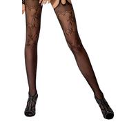 Passion Loop Mock Suspender Patterned Tights [S002]
