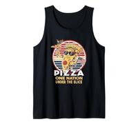 Passion Pizza Slices - Patriotic US Flag Pepperoni Pizzas Tank Top