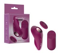 Passion Play - remote-controlled, magnetic knicker vibrator (burgundy)