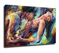 Passion Sexy Painting/Naked Woman And Man Abstract Body Art Oil Painting Canvas Print for Bedroom Home Wall Decorape canvas wall art living room, large canvas wall (60 * 90cm)