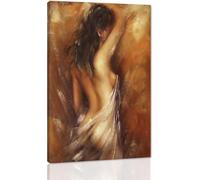 Passion Sexy Painting/Naked Woman And Man Abstract Body Art Oil Painting Canvas Print for Bedroom Home Wall Decorape canvas wall art living room, large canvas wall (With frame, 30x40cm)