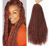 Passion Twist Bohemian Curly Braiding Crochet Hair Extensions | Pre-Twisted Crochet Braid Synthetic Fiber ,Knotless Pre Separated Braiding Hair for Black Women