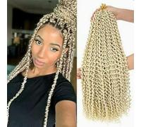 Passion Twist Bohemian Curly Braiding Crochet Hair Extensions | Pre-Twisted Crochet Braid Synthetic Fiber ,Knotless Pre Separated Braiding Hair for Black Women