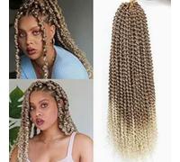 Passion Twist Bohemian Curly Braiding Crochet Hair Extensions | Pre-Twisted Crochet Braid Synthetic Fiber ,Knotless Pre Separated Braiding Hair for Black Women