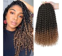 Passion Twist Hair Extensions 8 Packs 14 Inch Water Wave Braids Hair Extensions Bohemian Braids Passion Twist Hair Ombre Blonde