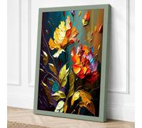 Passionate Blooms Botanical Canvas Wall Art Print 30x20 Inch