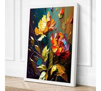 Passionate Blooms Botanical Canvas Wall Art Print 30x20 Inch