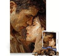 Passionate Embrace︰ Impasto Lovers Portrait 1000 Piece Jigsaw Puzzles for Adults Jigsaw Brain Play Relax Mind Sharp Edge Premium Gift (38x26cm)