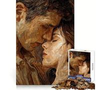 Passionate Embrace︰ Impasto Lovers Portrait Jigsaw for Teenagers 1000 Pieces Memory Boost Relaxing Fun Pattern Assembly (50x75cm)