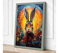 Passionate Hare Canvas Wall Art Print 24x16 Inch