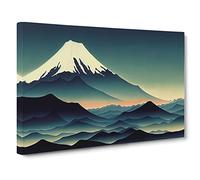 Passionate Japanese Mountains Canvas Wall Art Print 30x20 Inch