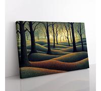 Passionate Summer Forest Canvas Wall Art Print Ready to Hang, Framed Picture for Living Room Bedroom Home Office Décor, 60x40 cm (24x16 Inch)