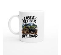 PassionCadeau 4x4 Mug Life's Better Off-Road | Funny Off-Roader Coffee Mug - Unique Gift Idea