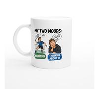 PassionCadeau Badminton Mug My Two Moods: Badminton/Thinking About It | Humorous Badminton Player Mug - Unique Gift Idea