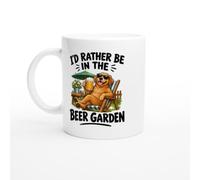 PassionCadeau Beer Mug I'd Rather Be in the Beer Garden | Funny Beer Lover Coffee Mug - Unique Gift Idea