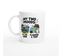 PassionCadeau Campervan Mug My Two Moods: in the Van Planning a Trip | Funny Van Lifer Coffee Mug - Unique Gift Idea