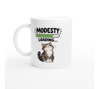 PassionCadeau Cat Mug Modesty Loading... | Funny Cat Lover Mug - Unique Gift Idea
