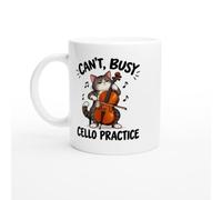 PassionCadeau Cello Mug Can't, Busy Cello Practice | Novelty Cellist Mug - Unique Gift Idea